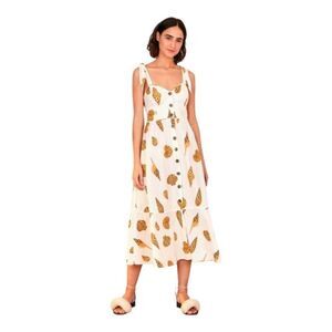 Farm rio leopard sea‎ shell midi dress